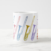 Regenbogen von Trombonen Jumbo-Tasse (Vorderseite)