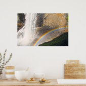 Regenbogen vor dem Wasserfall Poster (Küche)