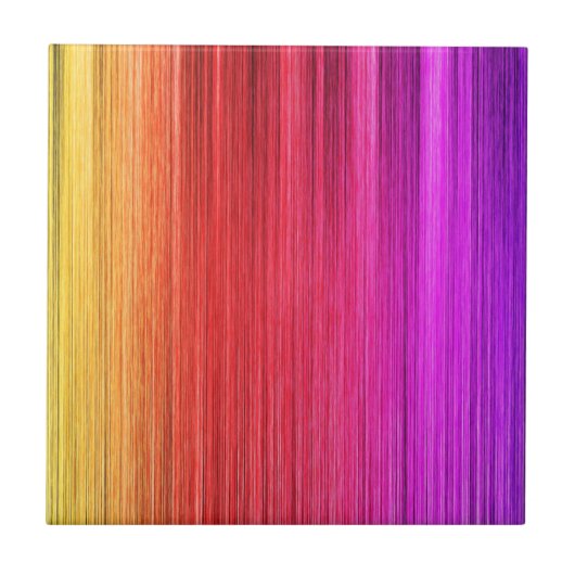 Regenbogen-Vorhang-Design Fliese (Vorderseite)