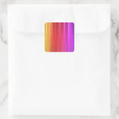 Regenbogen-Vorhang-Design Quadratischer Aufkleber (Tasche)