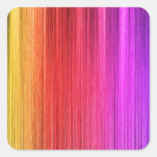 Regenbogen-Vorhang-Design Quadratischer Aufkleber