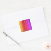 Regenbogen-Vorhang-Design Quadratischer Aufkleber (Umschlag)