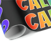 Regenbogen- Vorname "CALEB"; Spaß u. buntes Geschenkpapier (Rolleneckpunkt)