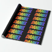Regenbogen- Vorname "DANIEL"; Spaß u. buntes Geschenkpapier (Ungerollt)
