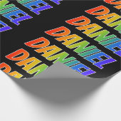 Regenbogen- Vorname "DANIEL"; Spaß u. buntes Geschenkpapier (Ecke)