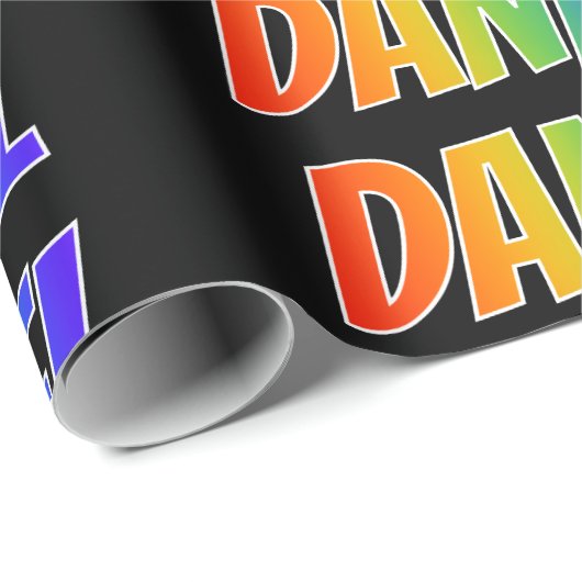 Regenbogen- Vorname "DANIEL"; Spaß u. buntes Geschenkpapier (Rolleneckpunkt)