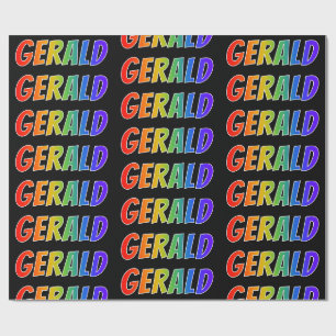 Regenbogen- Vorname "GERALD"; Spaß u. buntes Geschenkpapier