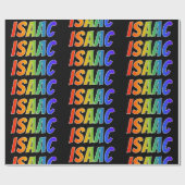 Regenbogen- Vorname "ISAAC"; Spaß u. buntes Geschenkpapier (Flach)