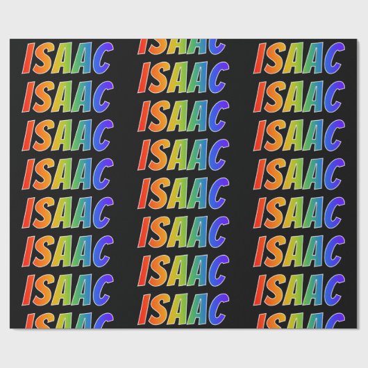 Regenbogen- Vorname "ISAAC"; Spaß u. buntes Geschenkpapier (Flach)