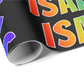 Regenbogen- Vorname "ISAAC"; Spaß u. buntes Geschenkpapier (Rolleneckpunkt)