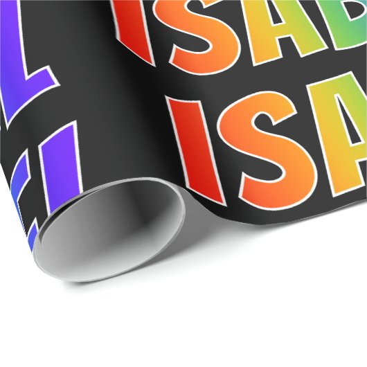 Regenbogen- Vorname "ISABELLFARBE"; Spaß u. buntes Geschenkpapier (Rolleneckpunkt)