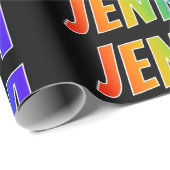 Regenbogen- Vorname "JENNA"; Spaß u. buntes Geschenkpapier (Rolleneckpunkt)