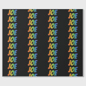 Regenbogen- Vorname "JOE"; Spaß u. buntes Geschenkpapier (Flach)