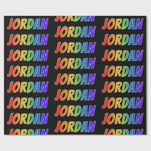 Regenbogen- Vorname "JORDANIEN"; Spaß u. buntes Geschenkpapier