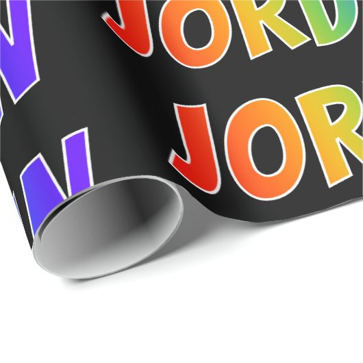 Regenbogen- Vorname "JORDANIEN"; Spaß u. buntes Geschenkpapier (Rolleneckpunkt)