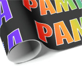 Regenbogen- Vorname "PAMELA"; Spaß u. buntes Geschenkpapier (Rolleneckpunkt)