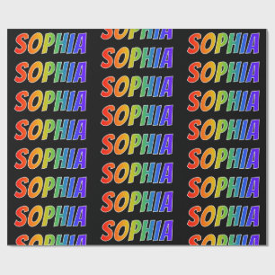 Regenbogen- Vorname "SOPHIA"; Spaß u. buntes Geschenkpapier