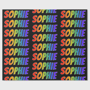 Regenbogen- Vorname "SOPHIE"; Spaß u. buntes Geschenkpapier