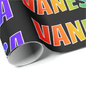 Regenbogen- Vorname "VANESSA"; Spaß u. buntes Geschenkpapier (Rolleneckpunkt)