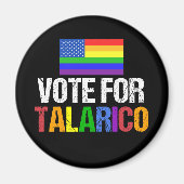 Regenbogen Wähle Talarico 2026 Wahl Magnet (Vorne)