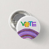Regenbogen-Wahlknopf mit Sonne Button (Vorne & Hinten)