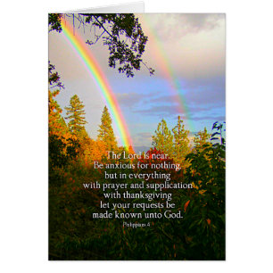 Regenbogen-Waldchristlicher Scripture-Bibel-Vers