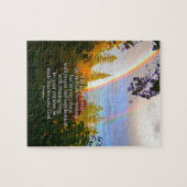 Regenbogen-Waldchristlicher Scripture-Bibel-Vers Puzzle (Horizontal)