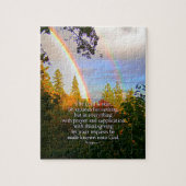 Regenbogen-Waldchristlicher Scripture-Bibel-Vers Puzzle (Vertikal)