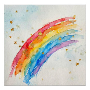 Regenbogen-Wandkunst. Poster