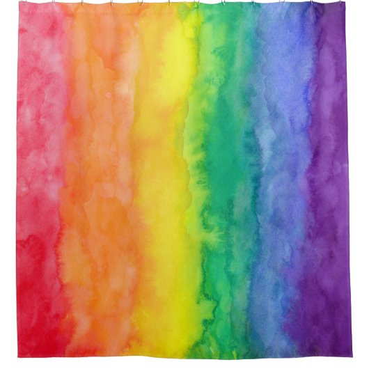 Regenbogen-Wäsche-Duschvorhang Duschvorhang (Vorderseite)