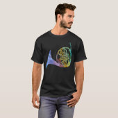 Regenbogen-Wäsche-französisches Horn T-Shirt (Vorne ganz)