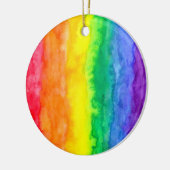 Regenbogen-Wäsche-Kreis-Verzierung Keramik Ornament (Links)