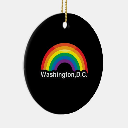 REGENBOGEN WASHINGTONS D.C. LGBT PRIDE KERAMIK ORNAMENT (Rechts)