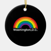 REGENBOGEN WASHINGTONS D.C. LGBT PRIDE KERAMIK ORNAMENT (Vorne)