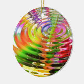 Regenbogen-Wasser-Ringe Keramik Ornament (Links)