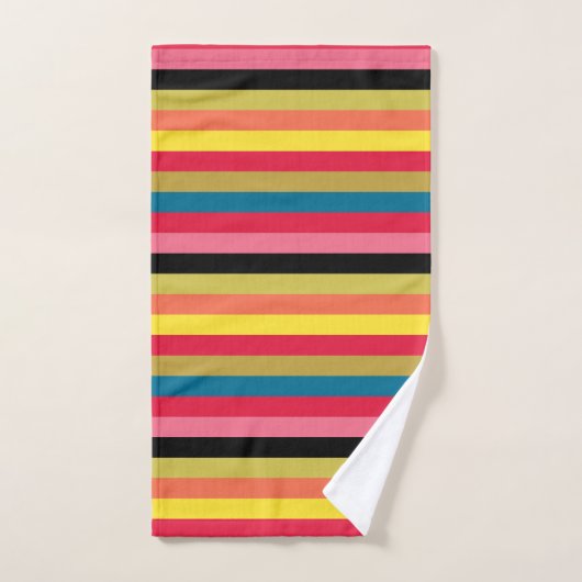 Regenbogen Wasserfall Streifen Badetuch Set (Handtuch)