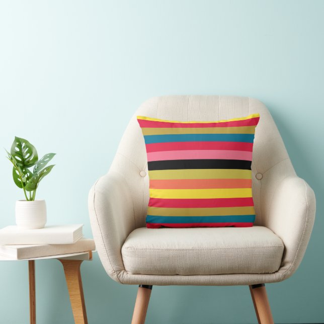 Regenbogen Wasserfall Streifen Kissen (Stuhl )