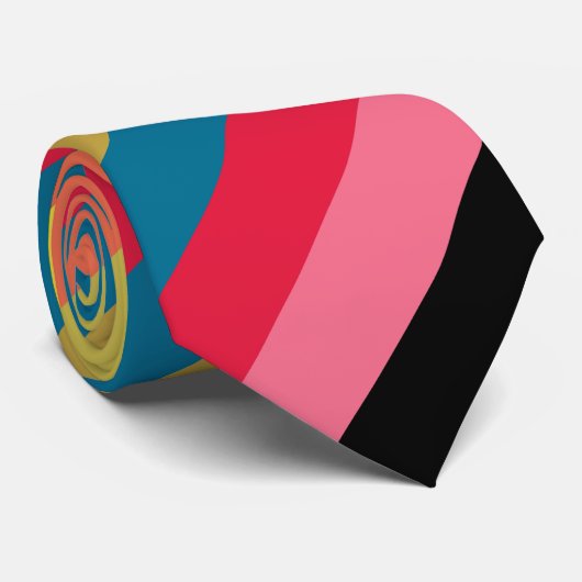 Regenbogen Wasserfall Streifen Krawatte (Gerollt)