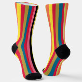 Regenbogen Wasserfall Streifen Socken (Gewinkelt)