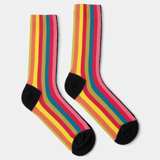 Regenbogen Wasserfall Streifen Socken (Rechts)
