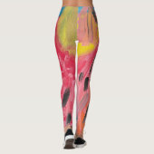 Regenbogen Wasserfallmalerei Leggings (Rückseite)