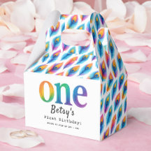Regenbogen-Wasserfarbe 1. Geburtstag | Farbige Bab
