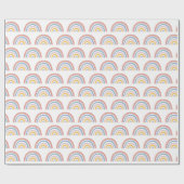 Regenbogen-Wasserfarbe Boho-Chic Geschenkpapier (Flach)