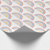 Regenbogen-Wasserfarbe Boho-Chic Geschenkpapier (Ecke)