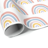 Regenbogen-Wasserfarbe Boho-Chic Geschenkpapier (Rolleneckpunkt)