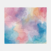 Regenbogen-Wasserfarbe Fleecedecke (Vorderseite (Horizontal))