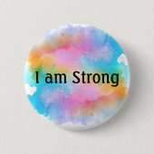 Regenbogen-Wasserfarbe-Inspirations-Button Button (Vorderseite)