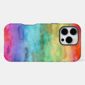 Regenbogen-Wasserfarbe iPhone Hülle (Rückseite (Horizontal))