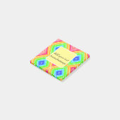 Regenbogen-Wasserfarbe Name Text benutzerdefiniert Post-it Klebezettel (angewinkelt)