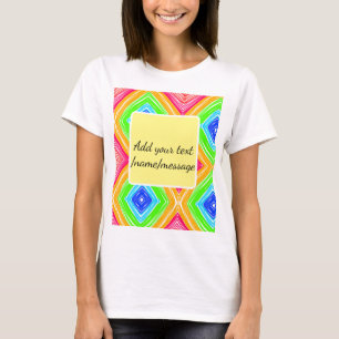 Regenbogen-Wasserfarbe Name Text benutzerdefiniert T-Shirt